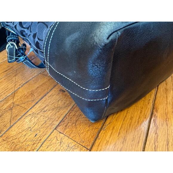 COACH SIGNATURE bROWN SHOULDER BAG TOTE PURSE 2156 (100 - Picture 10 of 12